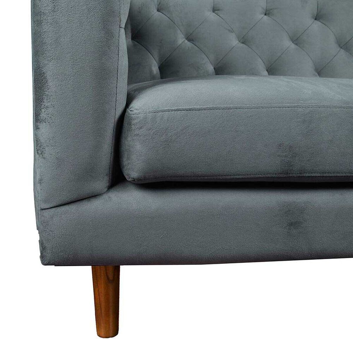 Sof&aacute; Tela Velvet Latam Home Brescia 2 Cuerpos