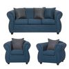 Juego de Living Black Factory Emili Sofá 3 Cuerpos + Dos Sillones 1 Cuerpo Esmeralda