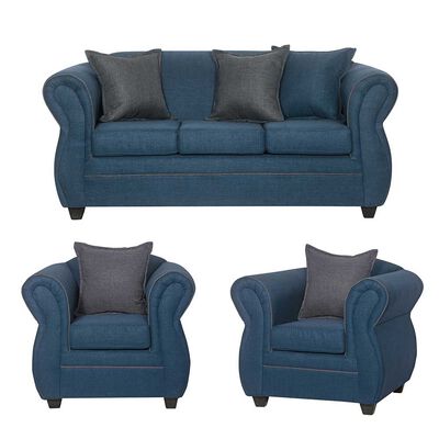 Imagen 1 del producto Juego de Living Black Factory Emili Sofá 3 Cuerpos + Dos Sillones 1 Cuerpo Esmeralda