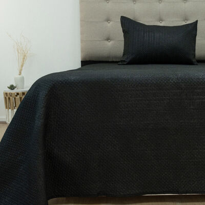 Quilt Doral Boston Lumina 1,5 Plazas Negro