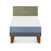 Cama Europea CIC 1,5 Plazas Excellence + Respaldo Villarrica Olivo