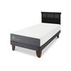 Cama Europea CIC 1,5 Plazas Smart + Respaldo Dublin Negro