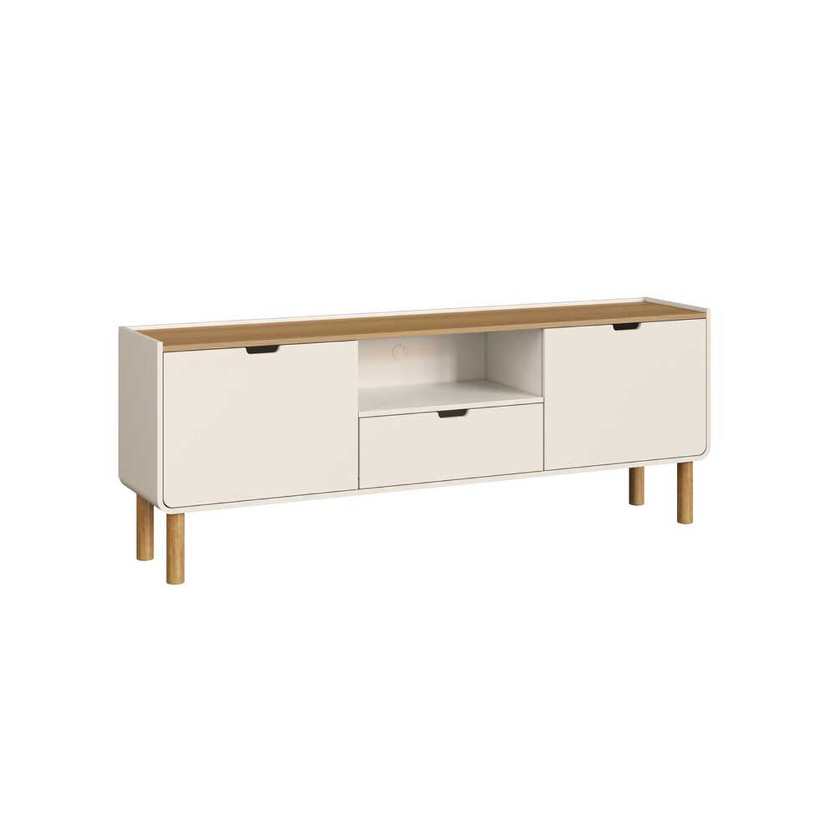 Rack Decocasa Aura hasta 75" Off White