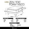 Cama Europea Latam Home 1,5 Plazas Zen Top Foam Visco Velvet Pistacho