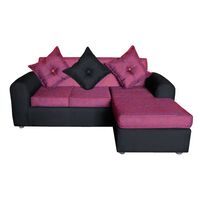 Sofá Modular Muebles MYM Marcia 4 Cuerpos Negro Burdeo