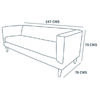 Sof&aacute; Tela Velvet Latam Home Sorrento 3 Cuerpos