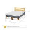 Cama Europea CIC Base Dividida 2 Plazas Excellence Plus + Respaldo Munich Mostaza