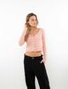 Polera Botones Crop Manga Larga Mujer Icono