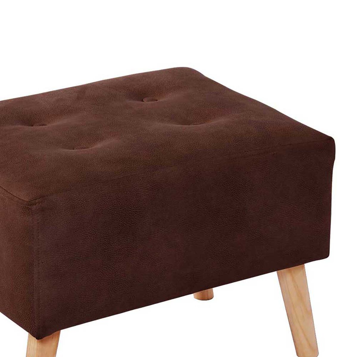 Pouf Latam Home Niza Cuero Kentucky Café Moro