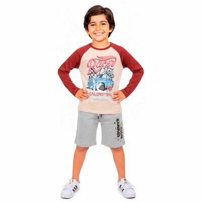 Imagen 1 del producto Polera Manga Larga Niño Chess Burdeo, Navy