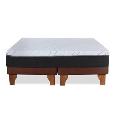 Imagen 2 del producto Cama Europea Latam Home Base Dividida Súper King Zen Top Spring Visco Velvet Chocolate