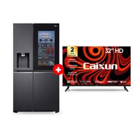 Combo Refrigerador Side By Side LG 598 lts + Smart TV Caixun LED 32""