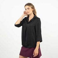 Blusa Manga 3/4 Mujer Zibel Negro