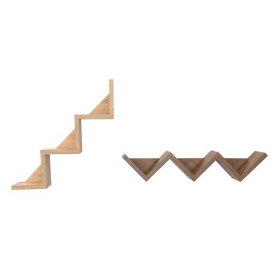 Imagen 2 del producto Set 2 Repisas TuHome Dalia Café Claro Café Oscuro