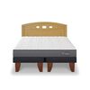 Cama Europea CIC Base Dividida 2 Plazas Anatomic + Respaldo Gales Mostaza