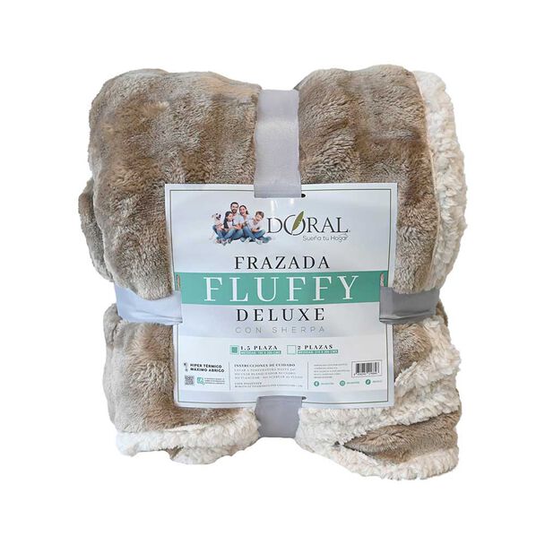 Frazada Poliéster Doral 1,5 Plazas Deluxe Beige