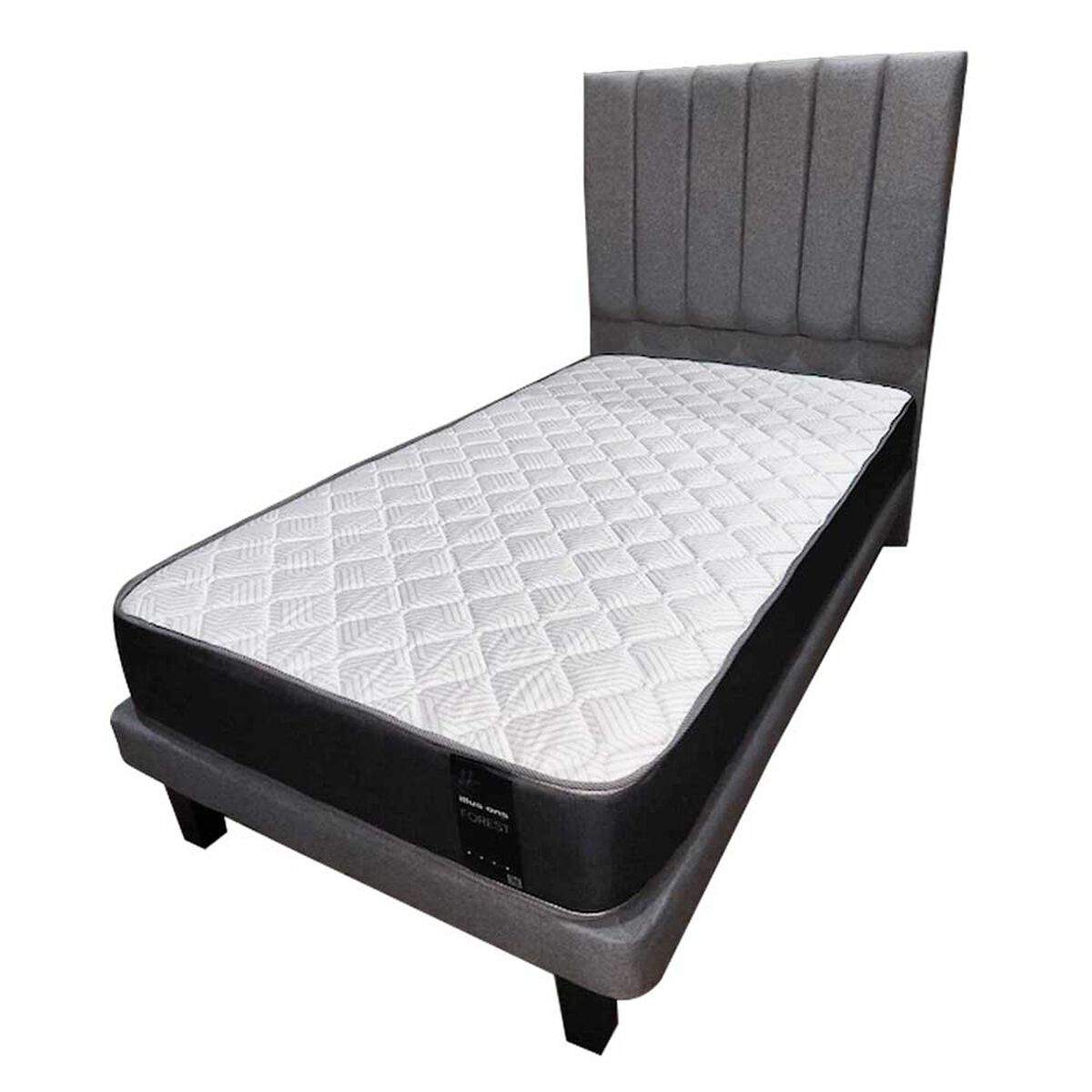 Cama Europea Illusions 1,5 Plazas Forest + Respaldo