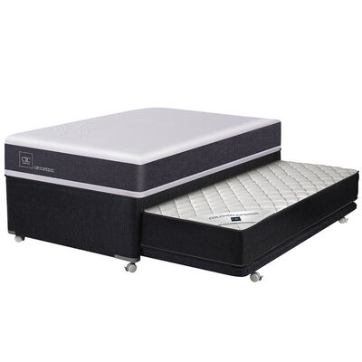 Imagen 2 del producto Combo Diván CIC 1,5 Plazas Ortopedic Black + Set Maderas Casanova + Pack de Almohadas Celta Imperial Soft
