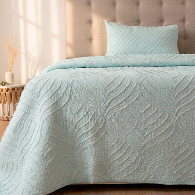Quilt Doral 1,5 Plazas Touch Celeste