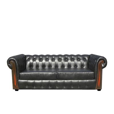 Imagen 1 del producto Sofá Almore Capitone 3 Cuerpos Negro