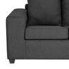 Juego de Living Innovamuebles Kahlo Sofá 2 Cuerpos + Dos Pouf 1 Cuerpo Negro