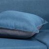 Juego de Living Almore Paris Sofá 3 Cuepos + Dos Pouf 1 Cuerpo Gris Azul