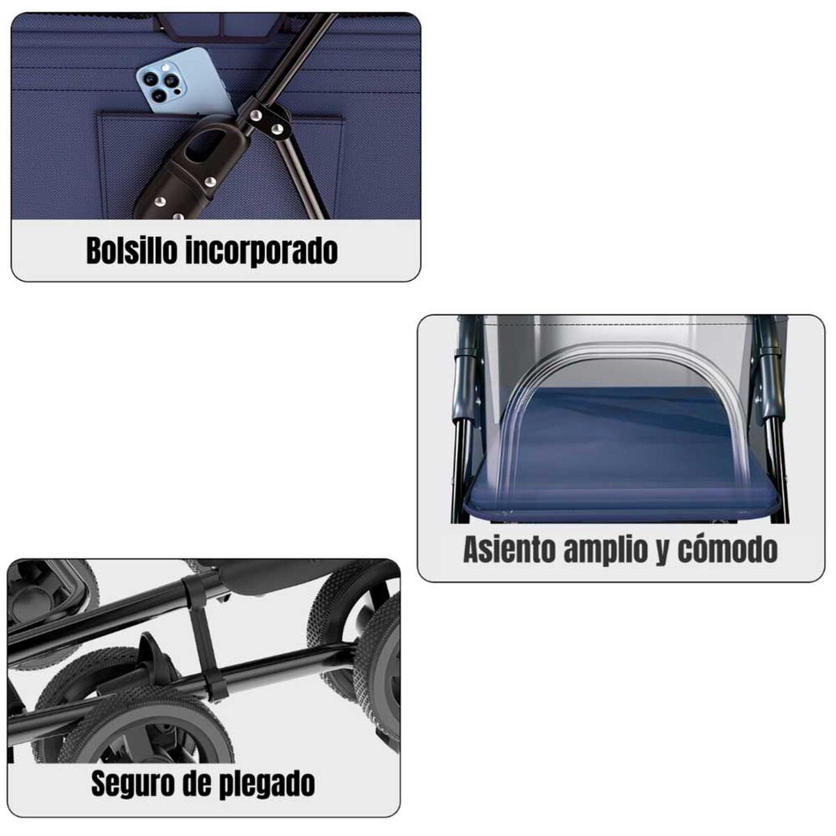 Coche para Mascota LuBabycas Paws Rosado