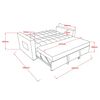 Sofá Cama Celta Luxe 3 Cuerpos Beige