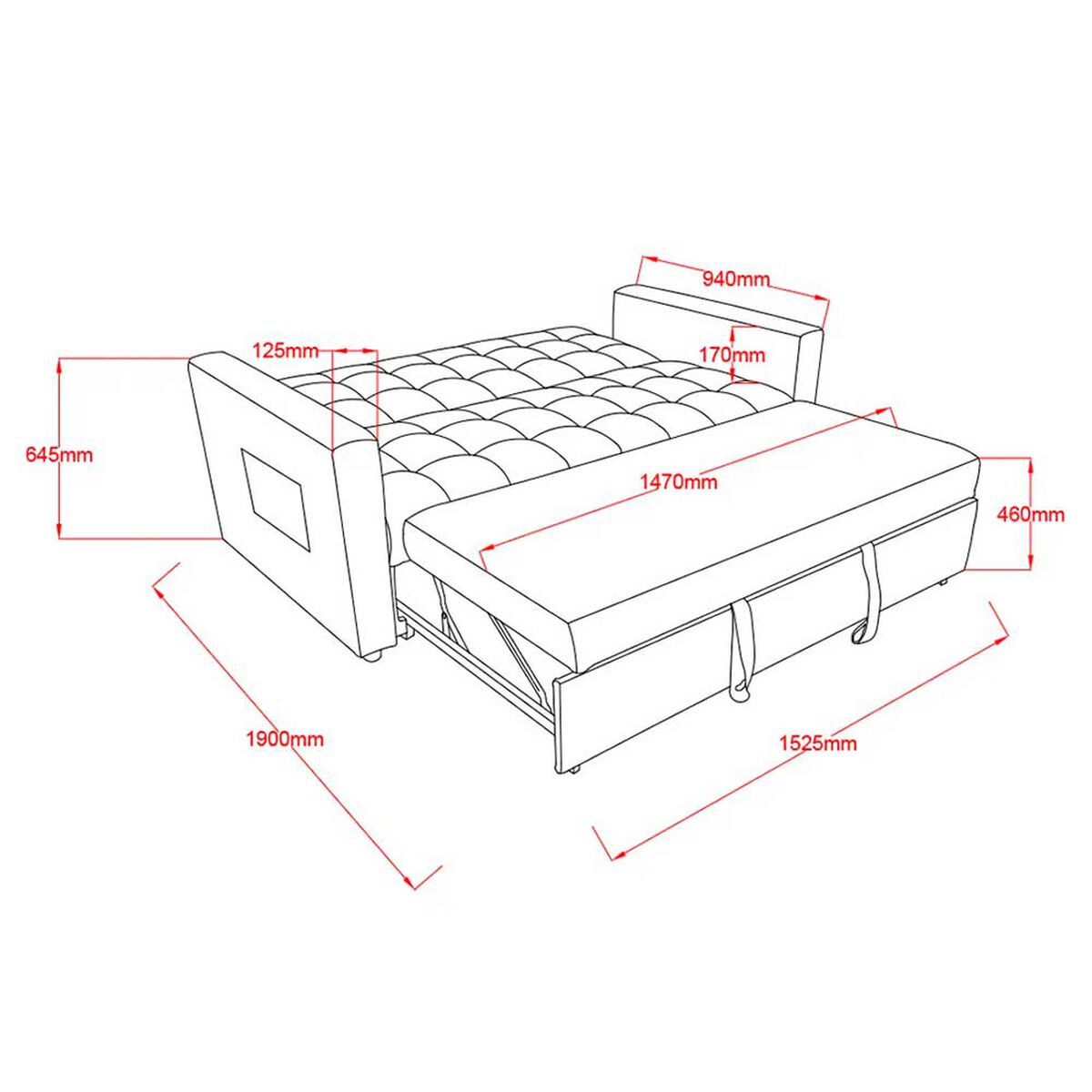 Sofá Cama Celta Luxe 3 Cuerpos Beige