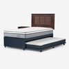 Cama Nido Rosen 1,5 Plazas Indie + Respaldo + Velador Rachel