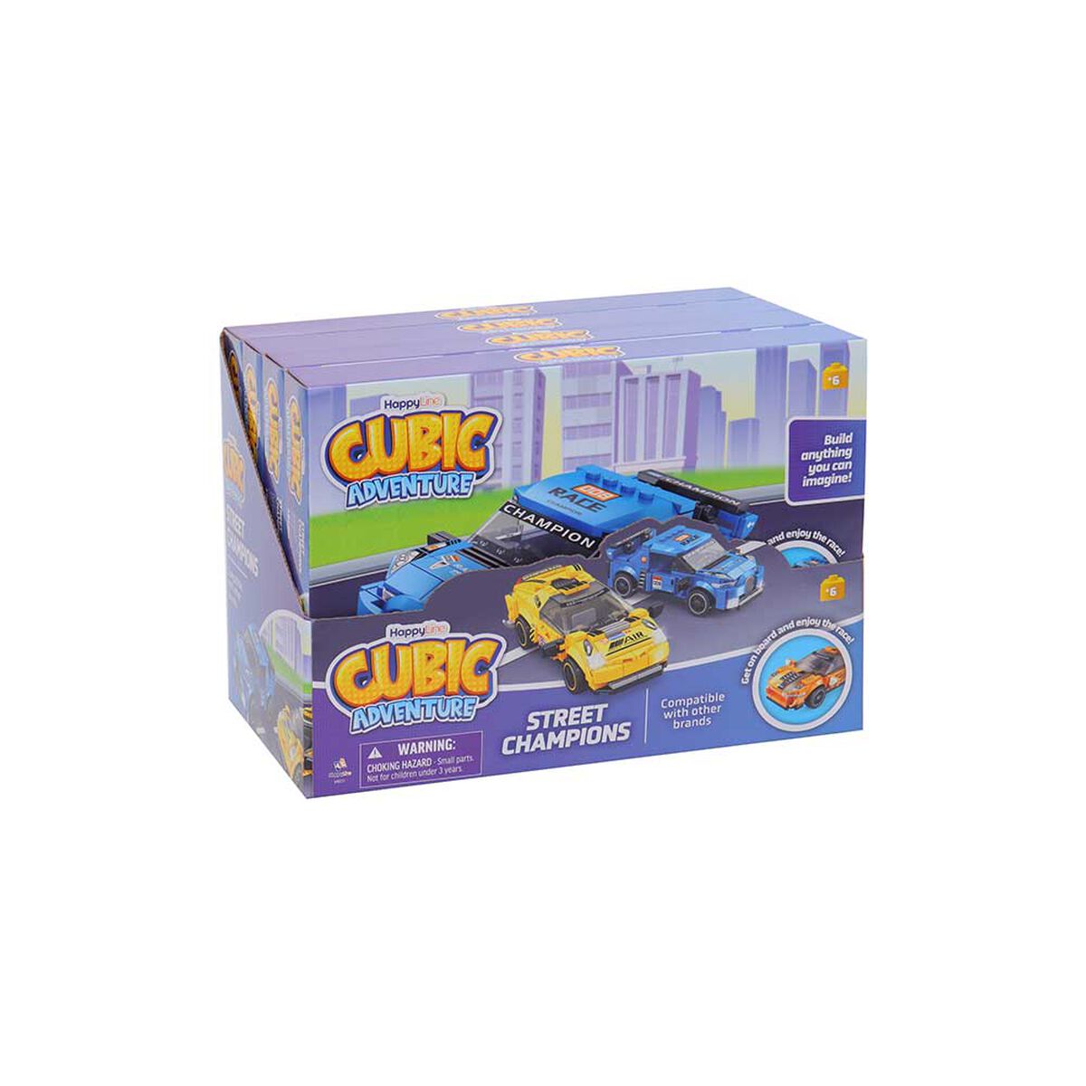 Bloques Coches de Carrera Color Surtido Happy Line