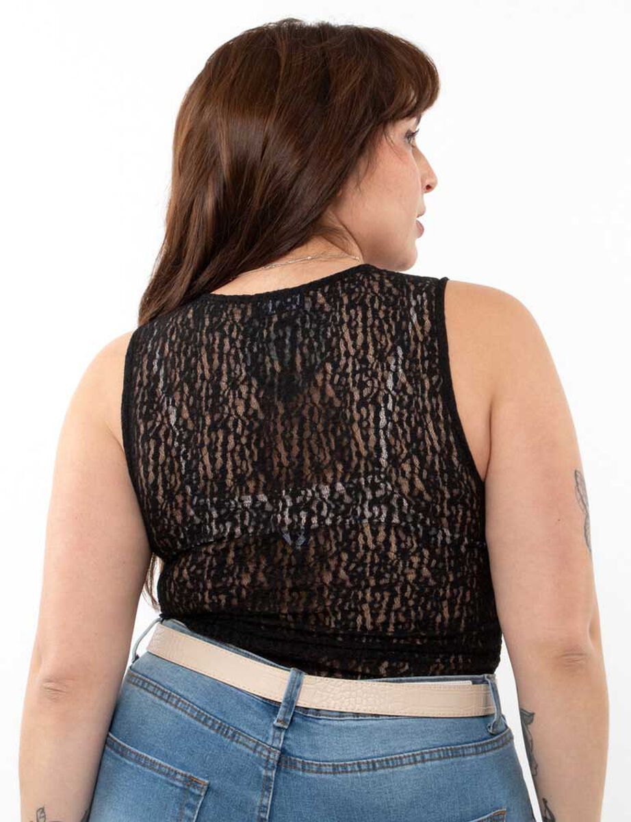 Body Encaje Sin Mangas Mujer Extralindas