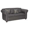 Juego de Living Essenza New Amparo Tela Catania Sofá 3 Cuerpos + Dos Sillones 1 Cuerpo Gris