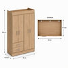 Closet Tuhome Houston 4 Puertas 2 Cajones Cartagena Wengue