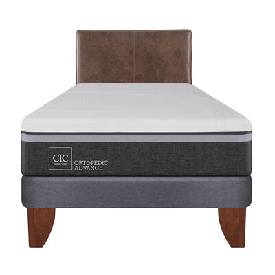 Imagen 1 del producto Cama Europea CIC 1,5 Plazas Ortopedic Advance + Respaldo Baker