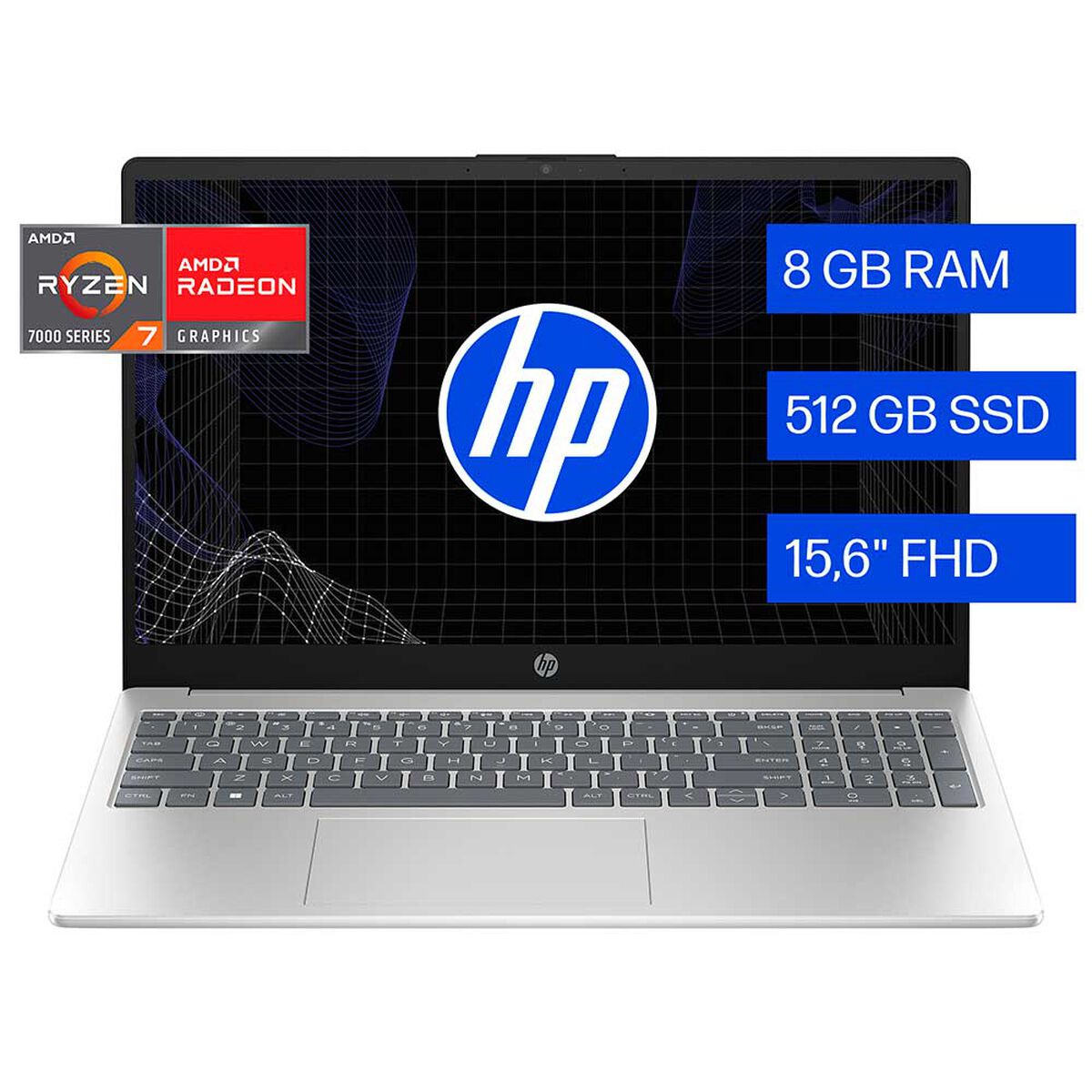 Notebook HP 15-FC0287LA AMD Ryzen 7 8 GB 512 GB SSD 15,6"