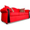 Sof&aacute; Elegant Michigan Tela 3 Cuerpos Rojo