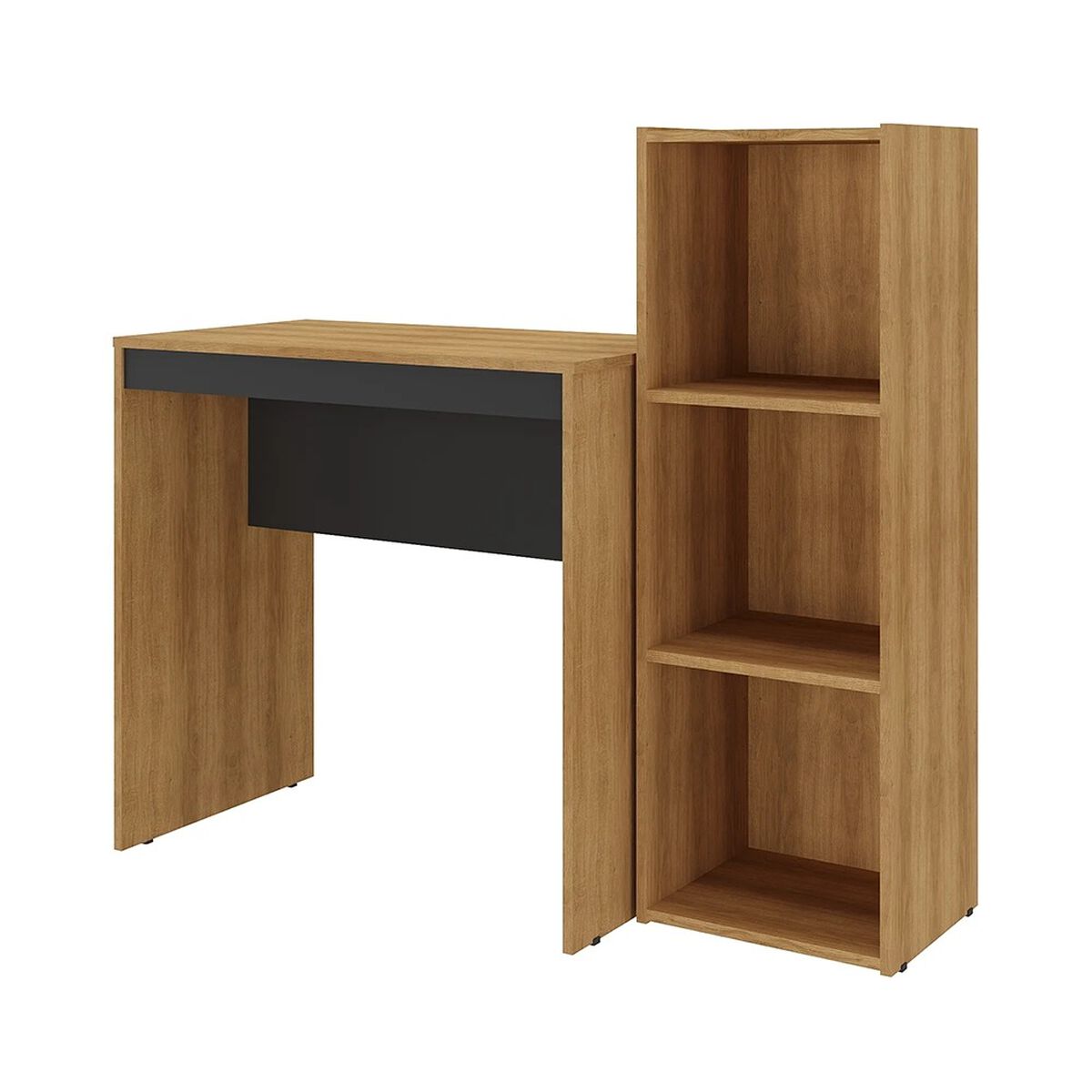 Escritorio + Librero Mons Home Office Mel/Preto