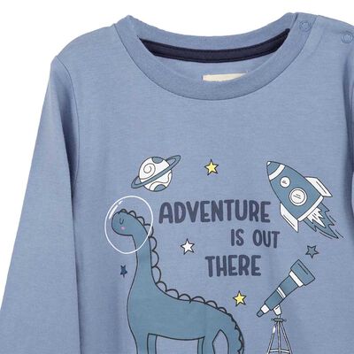 Imagen 2 del producto Conjunto Pijama Polera+Pantalón Bebo Chess Celeste