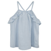 Polera Tirantes Niña Chess Celeste