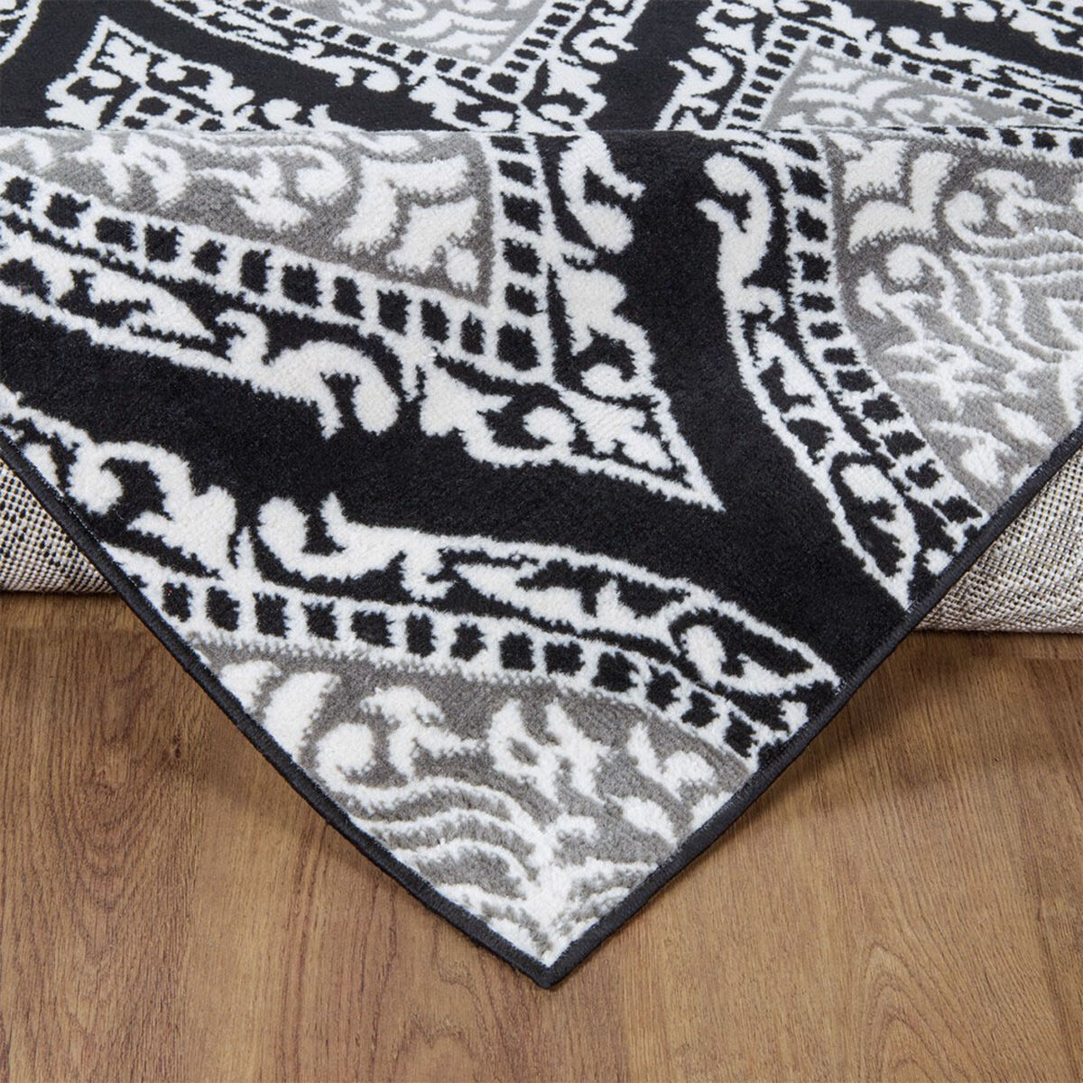 Alfombra De Pasillo Modalfo Kashan King 61 x 213 cm Negro