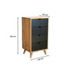 Cómoda Vekkahome Lia 4 Cajones Café