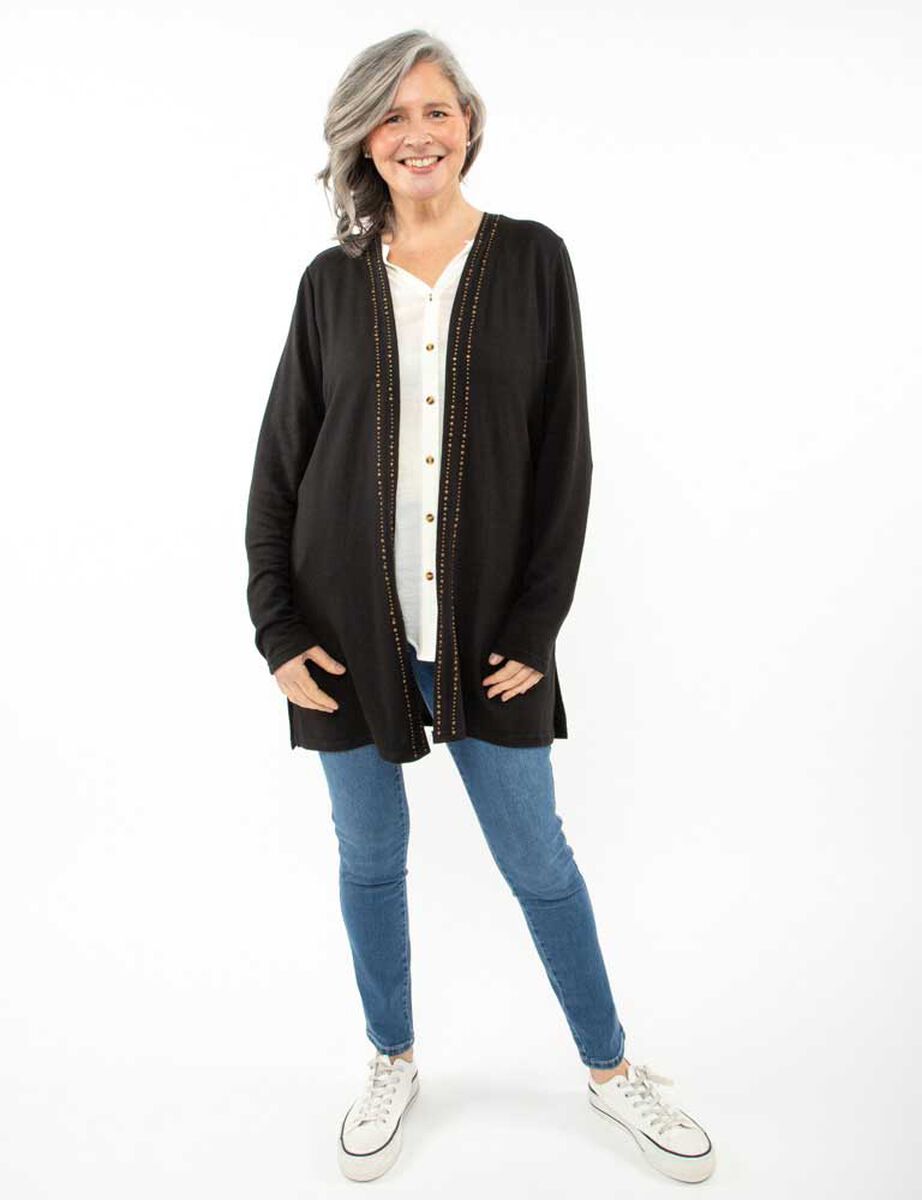 C&aacute;rdigan Apliques Mujer Portman Club