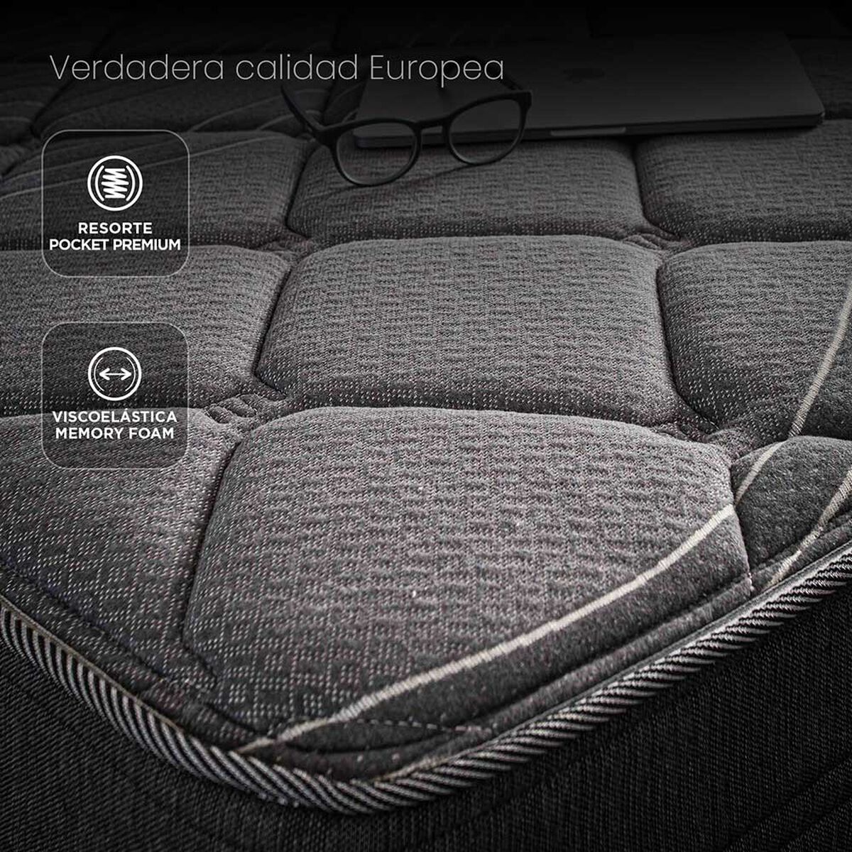 Cama Ba&uacute;l Flex 2 Plazas Black