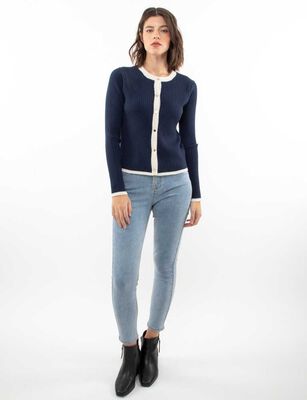 Imagen 2 del producto Sweater Botones Mujer Zibel Azul, Crudo, Negro, Rosado
