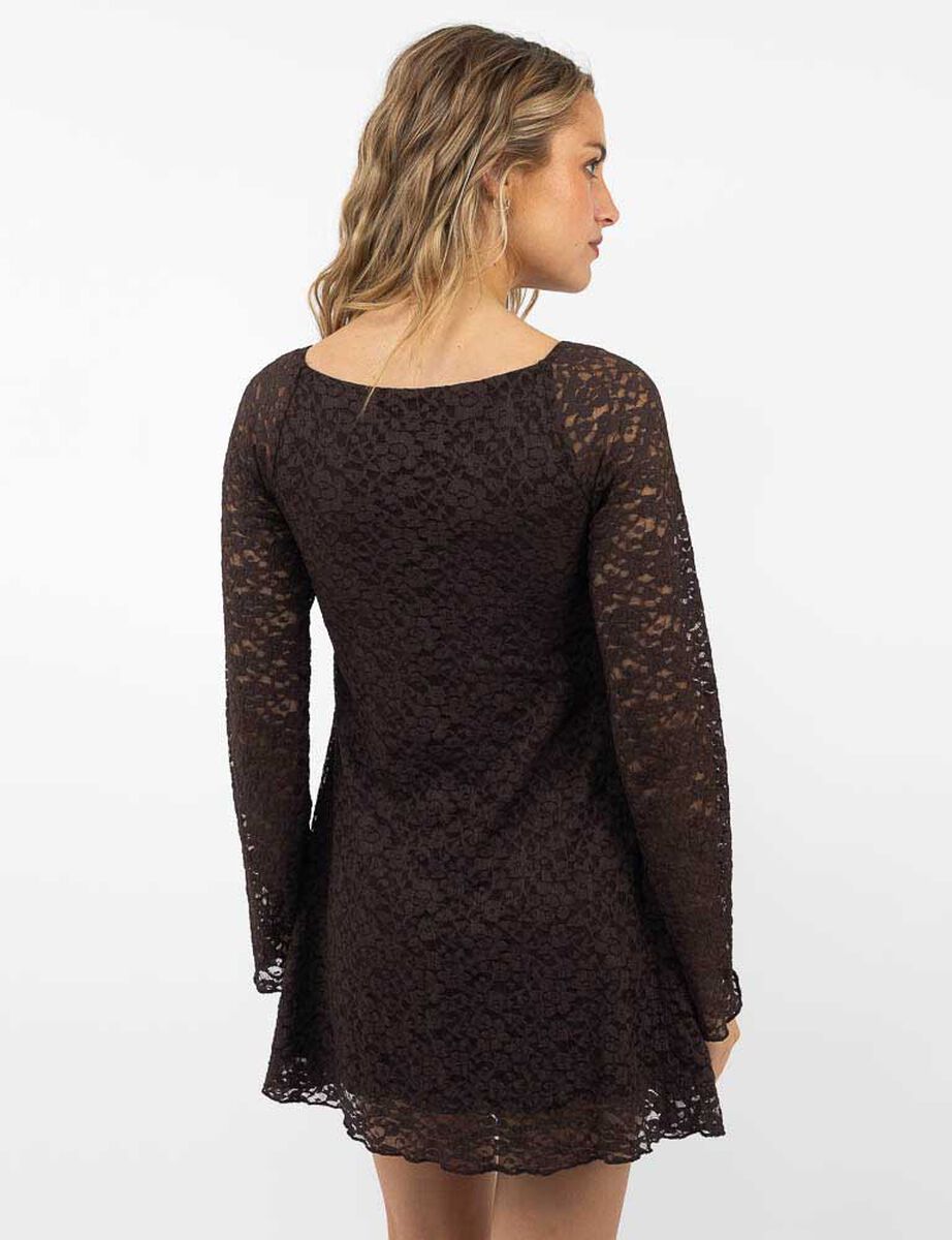 Vestido Mini Manga Larga Mujer Icono