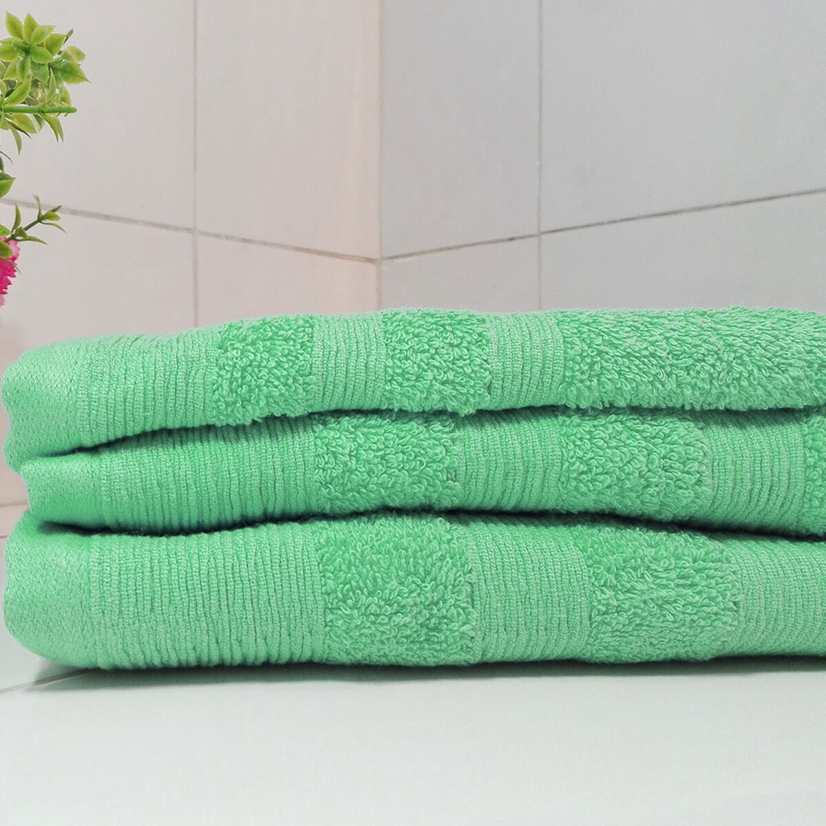 Set Toallas de Ba&ntilde;o Illusions 2 Piezas Verde