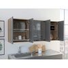 Mueble de Cocina TuHome 1,50 Vidrio 6 Puertas Miel Plomo
