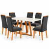 Juego de Comedor Roca Florencia 6 Sillas Canela Beige