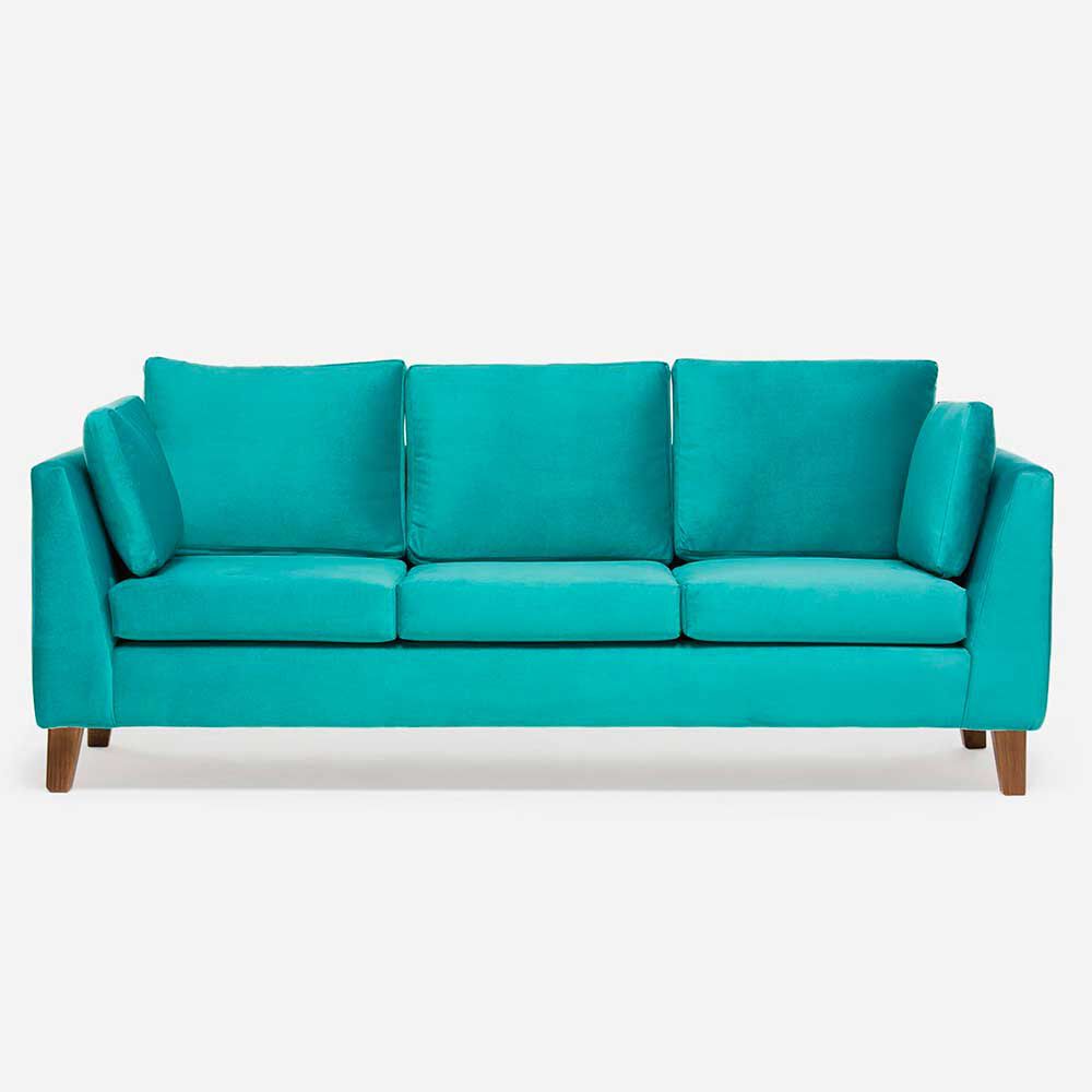 Sofá Barra Design Estocolmo 3 Cuerpos Turquesa